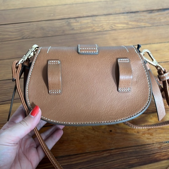 Rachel Zoe Edessi Brown Saddle Crossbody Bag with Equestrian Design - Picture 11 of 13